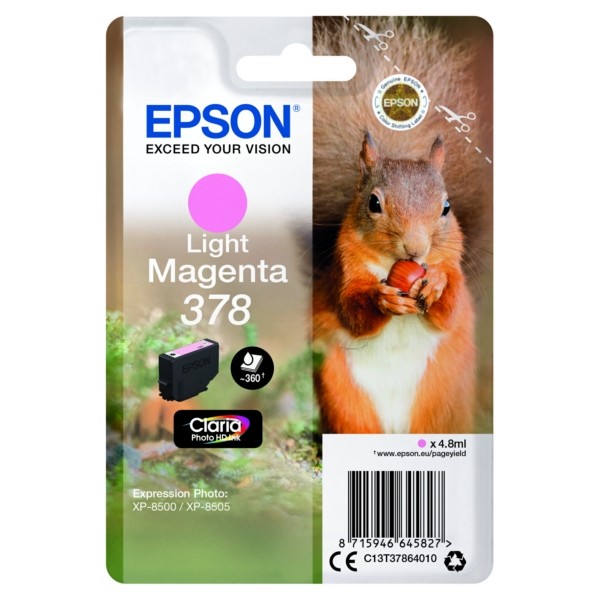 Epson Tintenpatrone magenta hell 378 C13T37864010