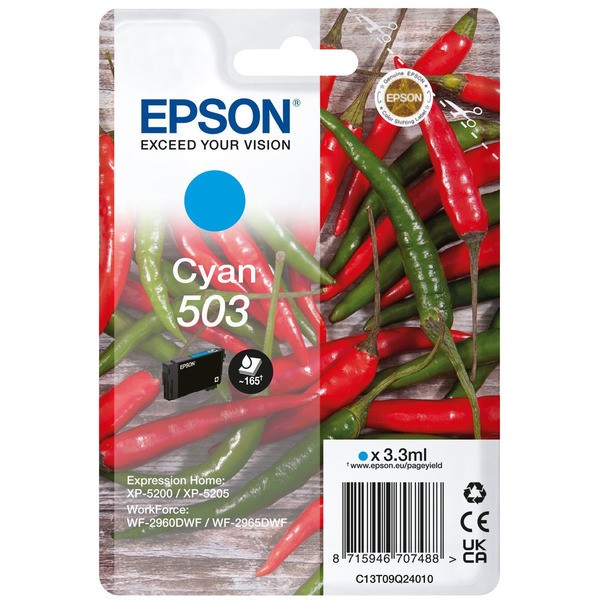 Epson Tintenpatrone cyan 503 C13T09Q24010
