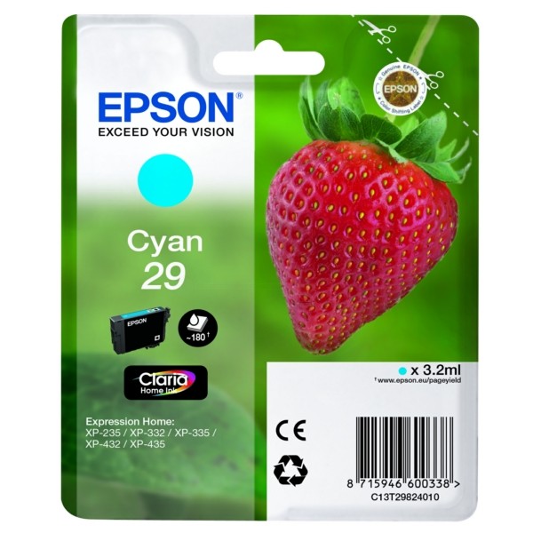 Epson Tintenpatrone cyan 29 C13T29824010