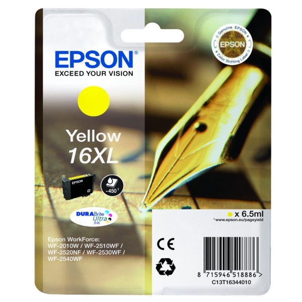 Epson Tintenpatrone gelb XL 16XL C13T16344010